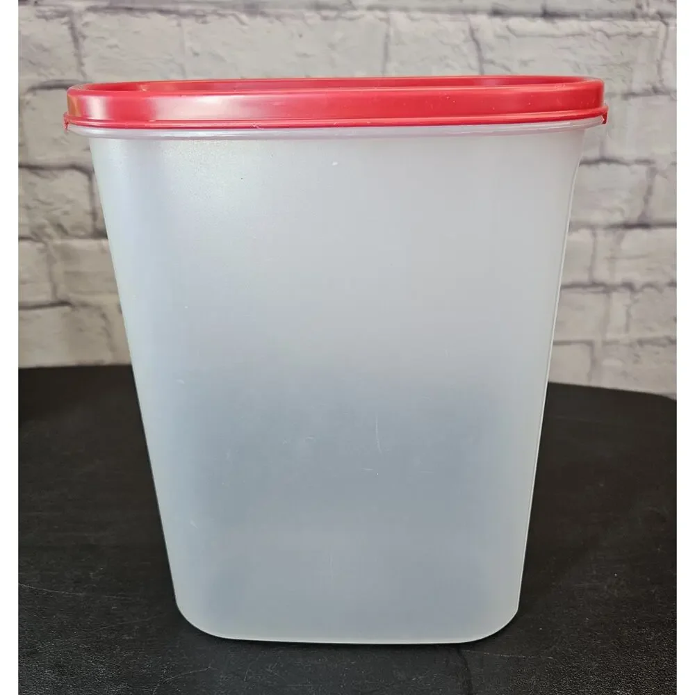 Tupperware Modular Mates Pantry Storage Container 9.75 Cup 2.3L Red Lid Tall